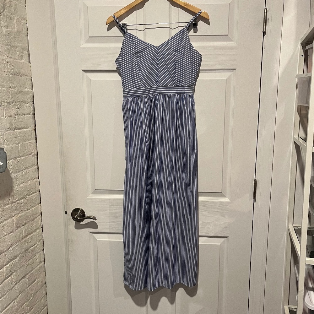 Loft  Outlet Blue Striped Dress